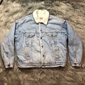 Vintage Levi’s Denim Sherpa Lined Trucker Jacket